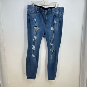 Torrid Bombshell Skinny Size 20 S Premium Stretch Destroyed Jeans